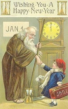 Baby New Year and Father Time